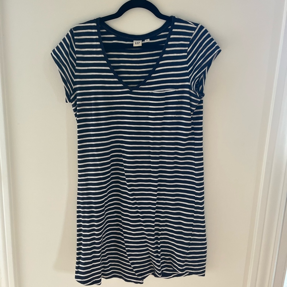 Gap striped navy dress